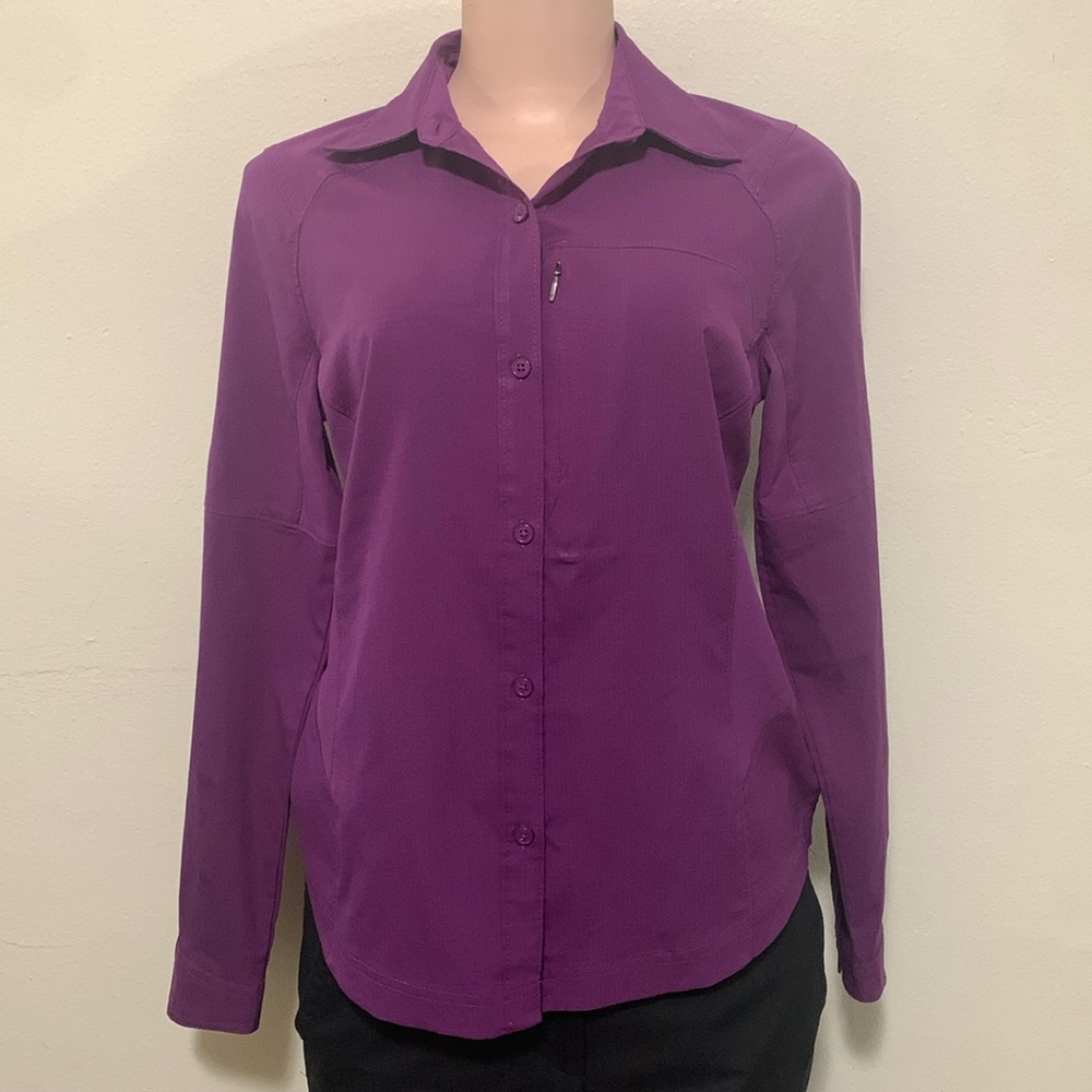 Columbia Purple Button-Down Long Sleeve Shirt